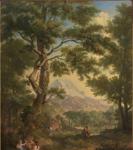 Arcadian Landscape with Children and a Dog