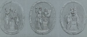Designs for Three Medallions: Liberty, Equality, and Fraternity by Jurriaan Andriessen