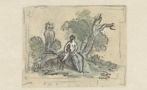 Woman with Dog in Park