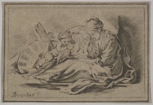 Mother with Two Children by Jurriaan Cootwijk