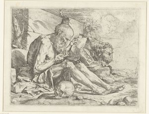 Saint Jerome Reading by Jusepe de Ribera