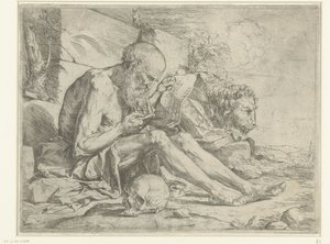 Saint Jerome Reading by Jusepe de Ribera