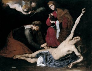 Saint Sebastian Cured by the Holy Women by Jusepe de Ribera