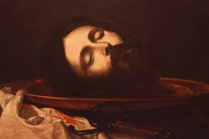 The Head of John the Baptist (detail) by Jusepe de Ribera