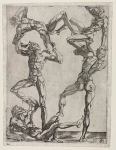Pyramid of Five Men