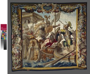 The Battle of Actium from The Story of Caesar and Cleopatra, William van Leefdael Workshop, c.1680
