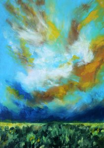 Dramatic Sky Over Field