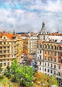 Historic European City View