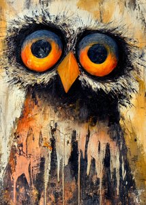 Intense Owl Gaze by Justyna Jaszke
