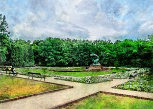 Peaceful Park Statue