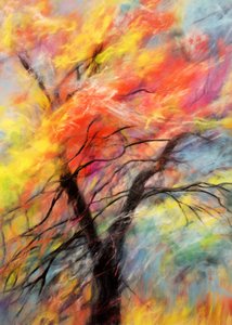 Vibrant Autumn Tree by Justyna Jaszke