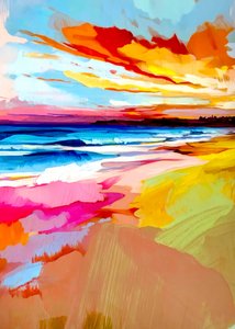 Vibrant Beach Sunset