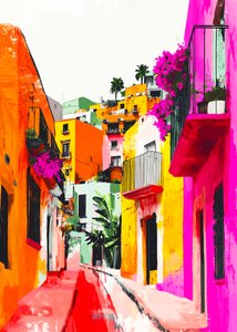 Vibrant City Alley by Justyna Jaszke