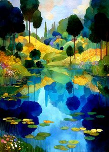 Vibrant Lake Reflections by Justyna Jaszke