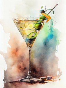 Vibrant Martini Painting