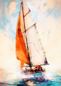 Vibrant Ocean Sailing by Justyna Jaszke