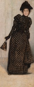 Woman in a White Polka Dot Dress, 1889 by József Rippl Rónai