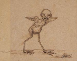 Motif from an East Greenlandic Legend (A Bird Creature with a Child