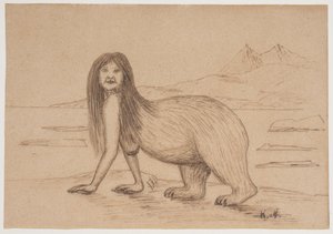 Woman with a Hind Part of an Ice Bear’s Body (illustration for an Inuit legend)
