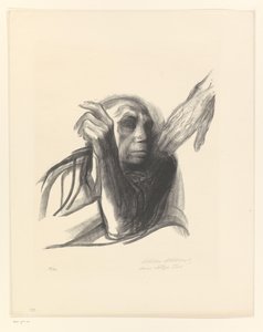 Käthe Kollwitz as an Old Woman with Hand on Shoulder (Call of Death)