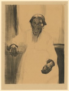 Old Woman at the Window (1st State) by Käthe Kollwitz