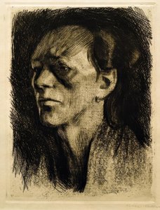 Working Woman (with Earring) by Käthe Kollwitz