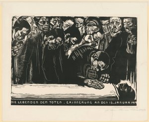 Memorial Sheet for Karl Liebknecht (3rd and Final Version, 6th State) by Käthe Kollwitz