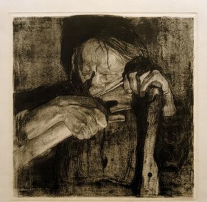 K. Kollwitz, Sharpening the Scythe