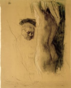 K. Kollwitz, Kneeling Man before Female Nude by Käthe Kollwitz