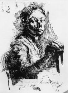 Käthe Kollwitz, Self-Portrait, Drawing