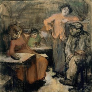Parisian Cellar Bar by Käthe Kollwitz