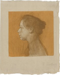 Self-Portrait in Profile Facing Left by Käthe Kollwitz