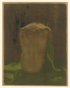 Female Nude Back on Green Cloth (2nd State) by Käthe Kollwitz