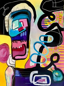 Colorful Abstract Figure by Kajsa Bergström
