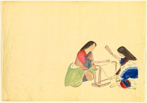Flowers of a Hundred Worlds: Fulling Silk by Kamisaka Sekka