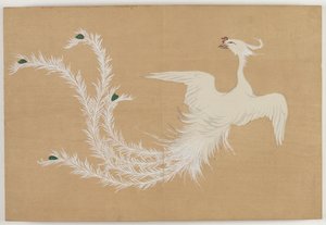 Flowers of a Hundred Worlds (Momoyogusa): White Phoenix by Kamisaka Sekka
