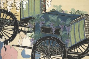 Hanazashi-guruma, from The World of Things Vol II, 1909 by Kamisaka Sekka