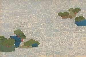Pine islands in a silver sea, from a Chigusa (A Thousand Grasses) series by Kamisaka Sekka