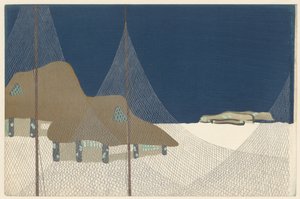 Fishing Village (Bloemen van honderd werelden) by Kamisaka Sekka