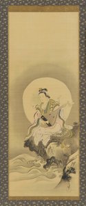 Benten Sarasvati seated on a rock by Kanô Yôboku Tsunenobu