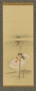 Cock and Bamboo by Kanô Yôboku Tsunenobu