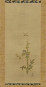 Morning Glory and Bamboo
