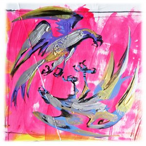 Dynamic Pink Eagles by Kanat Ibragimov
