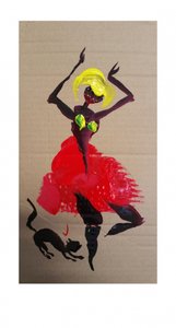 Joyful Dancer and Cat by Kanat Ibragimov