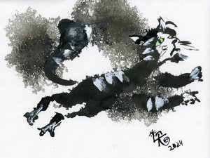 Leaping Ink Cat