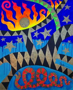 Vibrant Fire Snake by Kanat Ibragimov