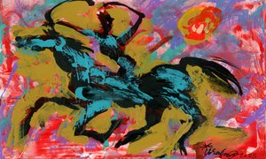 Vibrant Warrior Rider by Kanat Ibragimov