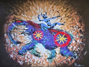 Warrior Goddess Bull by Kanat Ibragimov