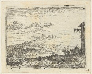 Italianate Landscape with Wagon at an Inn