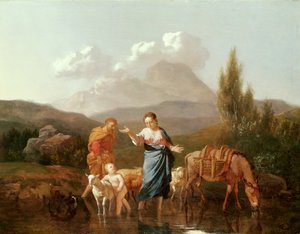 Holy Family at a Stream by Karel Dujardin